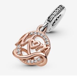 Mom heart pandora dangle charm